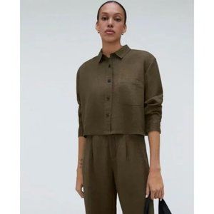 Everlane Cropped Linen Button-Down